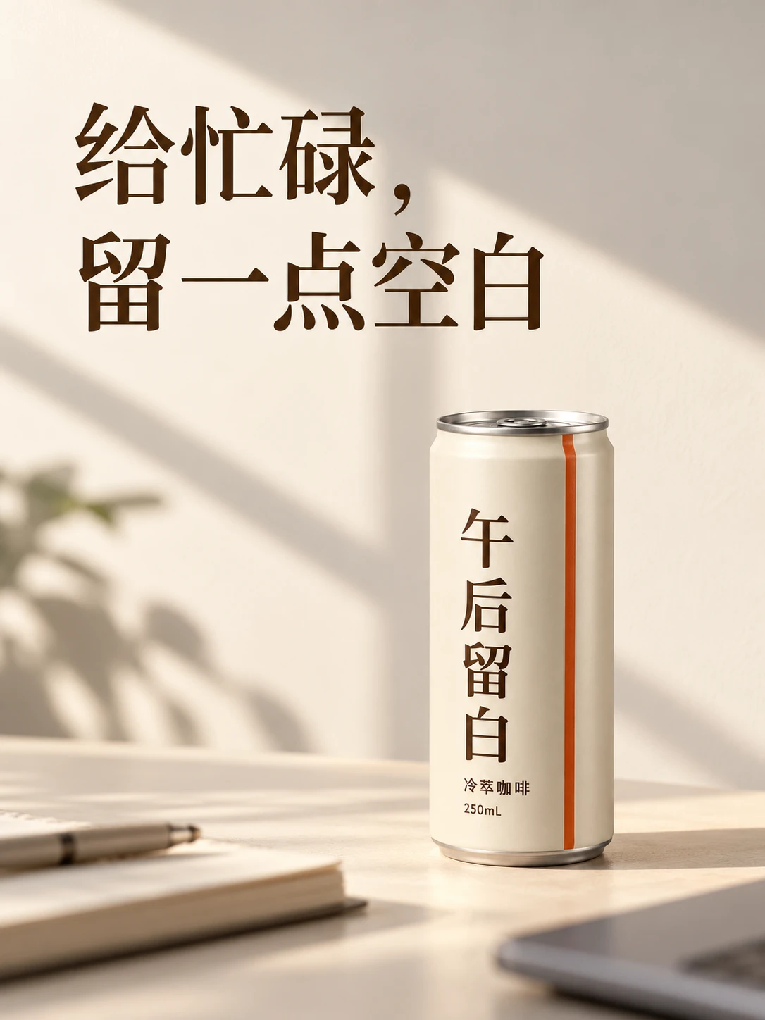 B版海报：给忙碌留一点空白成为视觉重点
