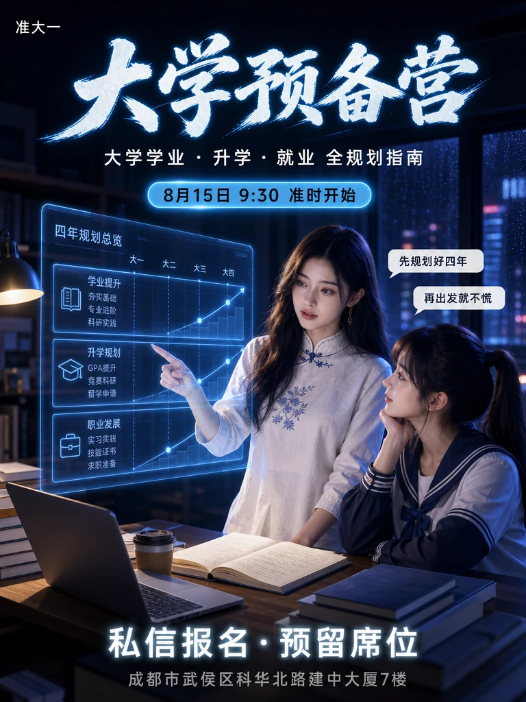 大学预备营 · 科技与纸感：科技版 · 主视觉
