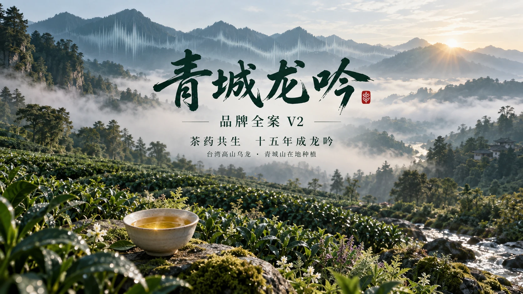青城龙吟 · 茶与山的共生叙事：01 / 16 · 品牌全案封面